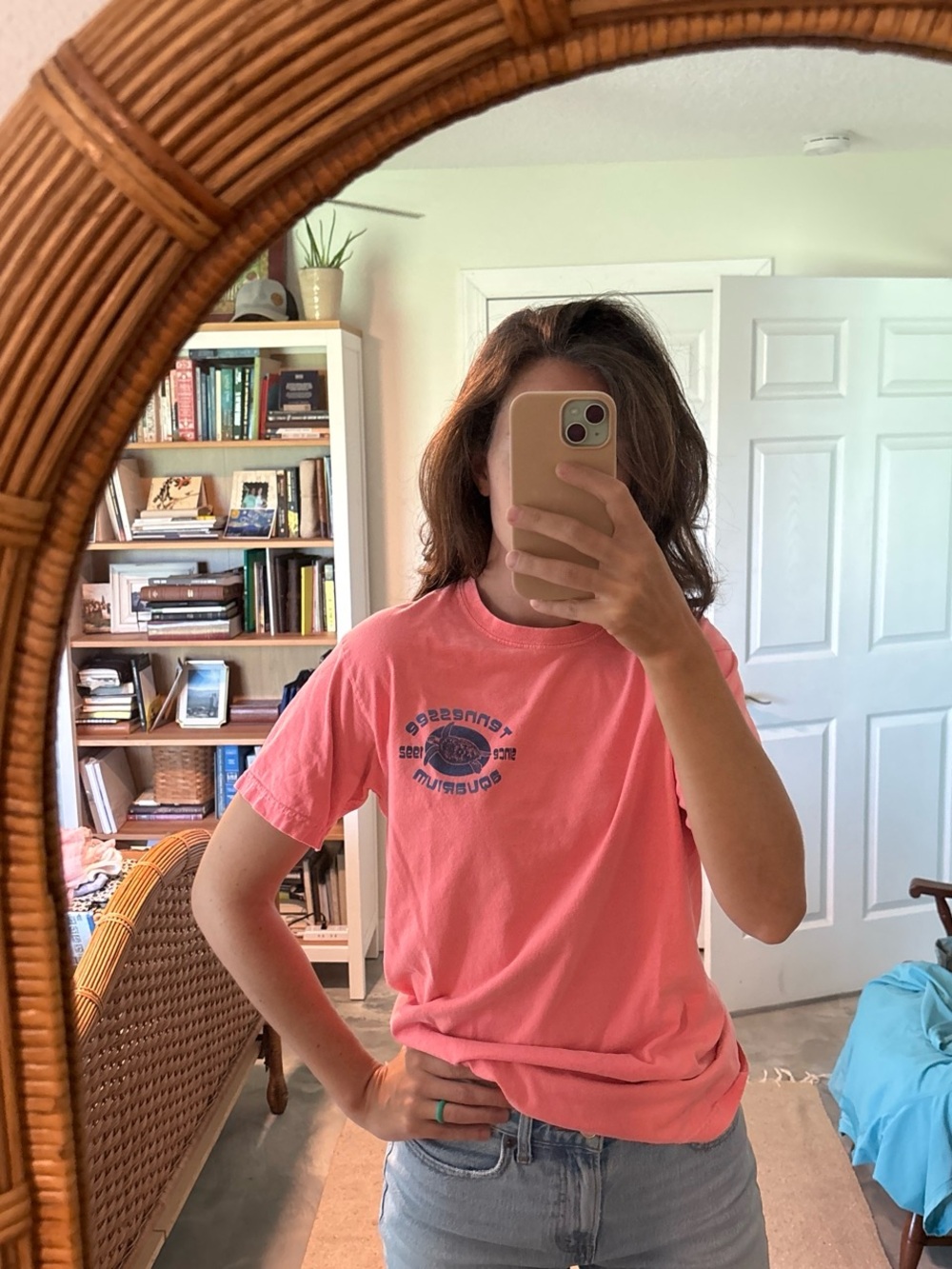 Comfort Colors Vintage Aesthetic Tennessee Aquarium Coral Graphic Crewneck Tee